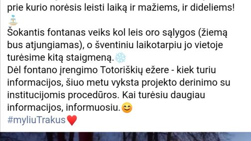 Burbulis apie atgijusį Trakų fontaną